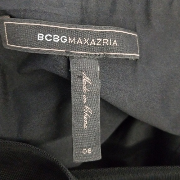 BCBGMaxAzria Black/White Striped Bodycon Dress 6 - Picture 7 of 8